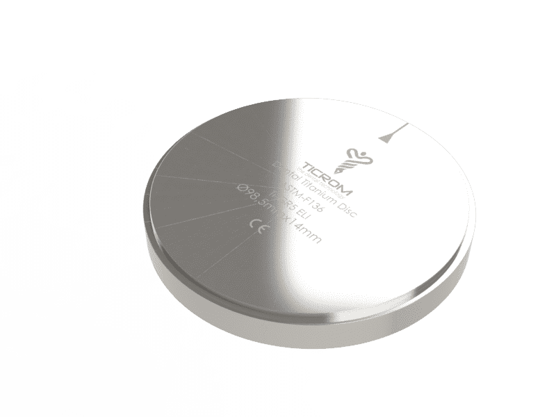Disc 14mm Ti-Disc - Grade5 ELI - 98,5mm x 14mm - Görsel 1