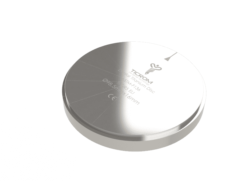 Disc 16mm Ti-Disc - Grade5 ELI - 98,5mm x 16mm - Görsel 1