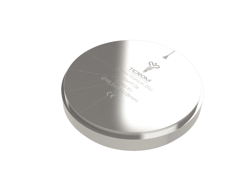 Disc 18mm Ti-Disc - Grade5 ELI - 98,5mm x 18mm - Görsel 1